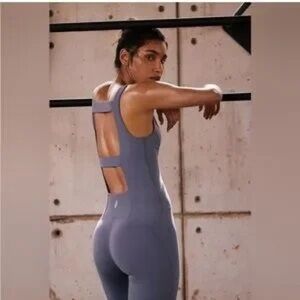 Stylish Blue Cutout Jumpsuit